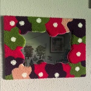 Floral Multicolor Wall Mirror
